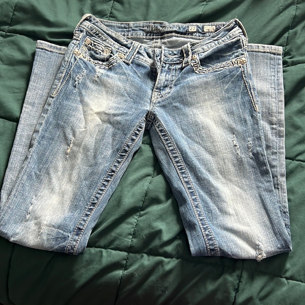 Sparkly Pocket Miss Me Jeans